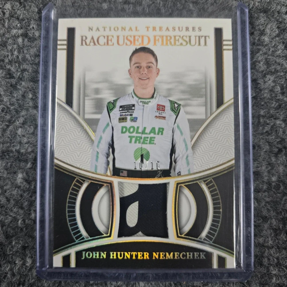 2024 Panini National Treasures John Hunter Nemechek Race Used Patch Card 10/10 - Picture 1 of 2